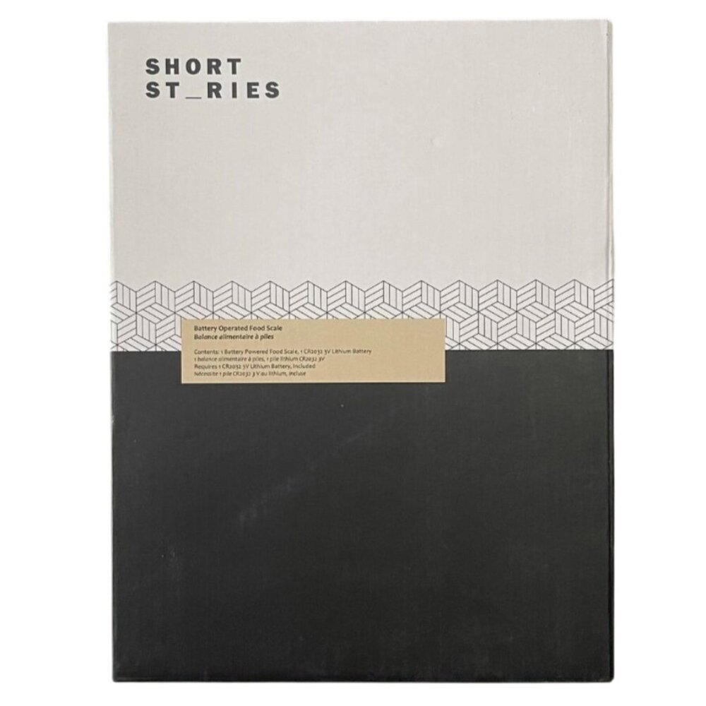 Short Stories Kitchen Scale Glass Measure Food Includes Tare Battery Powered